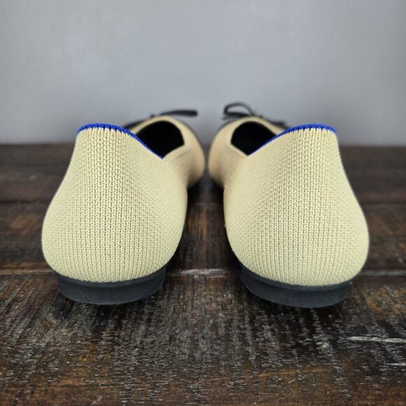 NEW Rothys The Ballet Flat Bow Womens 5 Flats Slip On Ballet Shoes Cream - Picture 4 of 11